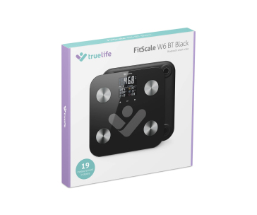 TrueLife FitScale W6 BT - Bioelektrická impedanční bluetooth váha - černá