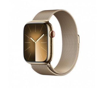 APPLE Watch Series 9 GPS + Cellular 45mm Gold Stainless Steel Case with Gold Milanese Loop