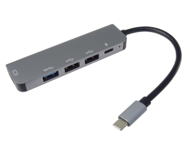 PremiumCord Adaptér USB-C na HDMI + USB3.0 + 2x USB2.0 + PD(power delivery)