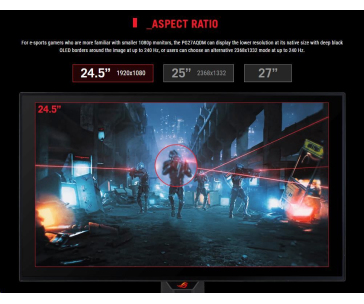 ASUS LCD 27" PG27AQDM ROG SWIFT GAMING OLED 2560x1440 240Hz 0.03ms 450cd 2xHDMI DP 2xUSB3.2 PIVOT