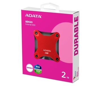 ADATA Externí SSD 2TB SD620, USB Micro-B, USB 3.2 Gen 2, R:520/W:460MB/s, červená