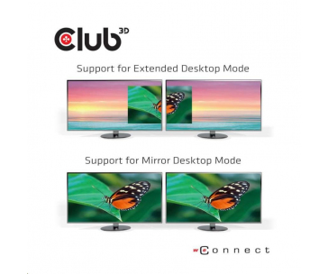 Club3D Dokovací stanice USB 3.2 typ C (5xUSB/USB-C/3xHDMI/2xDP/Ethernet/Audio) s Universal Triple 4K napájecím adaptérem