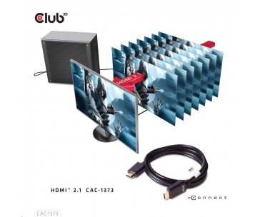 Club3D Kabel Ultra Rychlý HDMI™ Certifikovaný, 4K 120Hz, 8K60Hz, 48Gbps M/M, 3m, 28 AWG