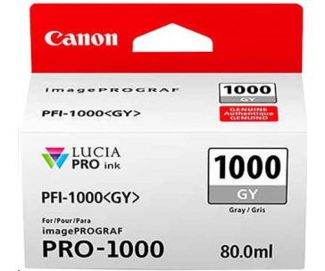 Canon CARTRIDGE PFI-1000GY šedá pro ImagePROGRAF PRO-1000 (1465 str.)