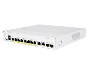 Cisco switch CBS350-8FP-E-2G-UK (8xGbE,2xGbE/SFP combo,8xPoE+,120W,fanless) - REFRESH