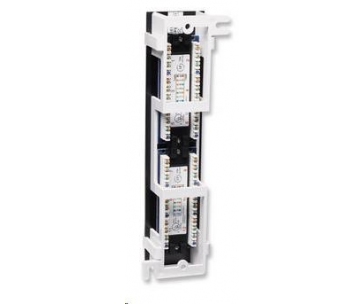 Intellinet Patch panel, 12 port Cat5e, UTP, černý, na zeď