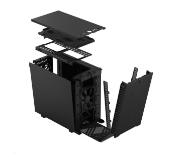 FRACTAL DESIGN skříň Define 7 Nano Black Solid, USB 3.1 Type-C, 2x USB 3.0, bez zdroje, mATX