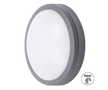 Solight LED venkovní osvětlení se senzorem Siena, šedé, 20W, 1500lm, 4000K, IP54, 23cm