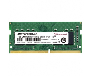 TRANSCEND SODIMM DDR4 4GB 2666MHz 1Rx8 512Mx8 CL19 1.2V