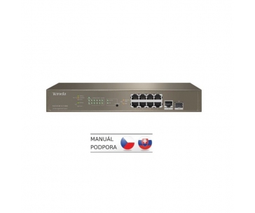 Tenda TEG5310P-8-150W - L3 managed Gigabit PoE AT Switch, 8x PoE AF/AT 10/100/1000Mbps, 1xSFP 1Gbps