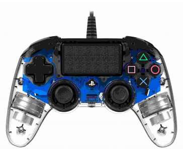 Nacon Wired Compact Controller - ovladač pro PlayStation 4 - průhledný modrý