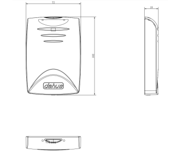 Dahua ASR1100B-V1, Přístupová čtečka, RFID, 13,56MHz, Wiegand, RS-485, vnitřní i venkovní, IP67