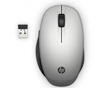 HP Dual Mode Silver Mouse 300 - bluetooth myš, připojení ke dvou PC zároveň