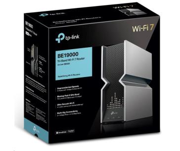 TP-Link Archer BE800 OneMesh/EasyMesh WiFi7 router(BE19000,2,4GHz/5GHz/6GHz,1x10GbELAN/WAN,1xSFP+/10GbEWAN/LAN,4x2,5GbE)