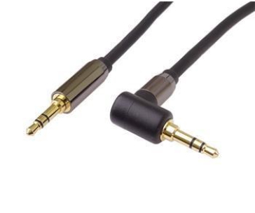 PremiumCord HQ stíněný kabel stereo Jack 3.5mm - Jack 3.5mm zahnutý 90°, 5m