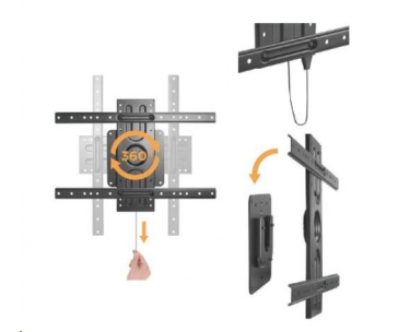 Rotační pivot držák na Tv Fiber Mounts M8C71