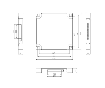 LEXI-Net podstavec s filtrem pro stojanový rozvaděč 800x800, šedý