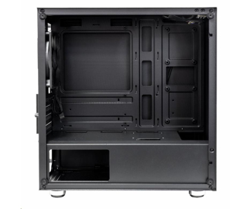 EVOLVEO M4, case mATX, 1x120mm PWM ventilátor, průhledná bočnice, černá