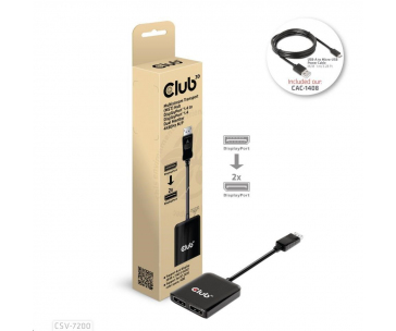 Club3D hub MST USB-C na DisplayPort, 4K60Hz (M/F)