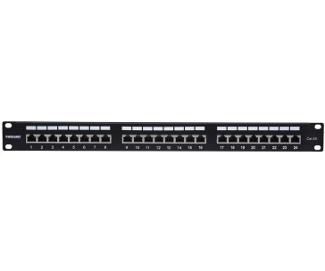 Intellinet Patch panel 24 port Cat6A, stíněný FTP, černý