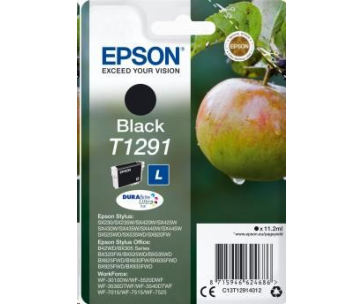 EPSON ink čer Singlepack "Jablko" Black T1291 DURABrite Ultra Ink (11,2 ml)