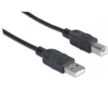 MANHATTAN Kabel USB 2.0 A-B propojovací 3m, černý